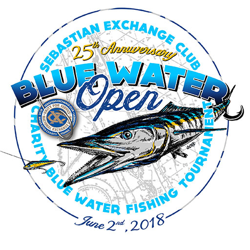Blue Water Open annual charity fishing tournament, charity fishing tournament sponsored by Exchange Club of Sebastian, charity fundraiser for children of sebastian, one of the most popular fishing tournaments in Sebastian