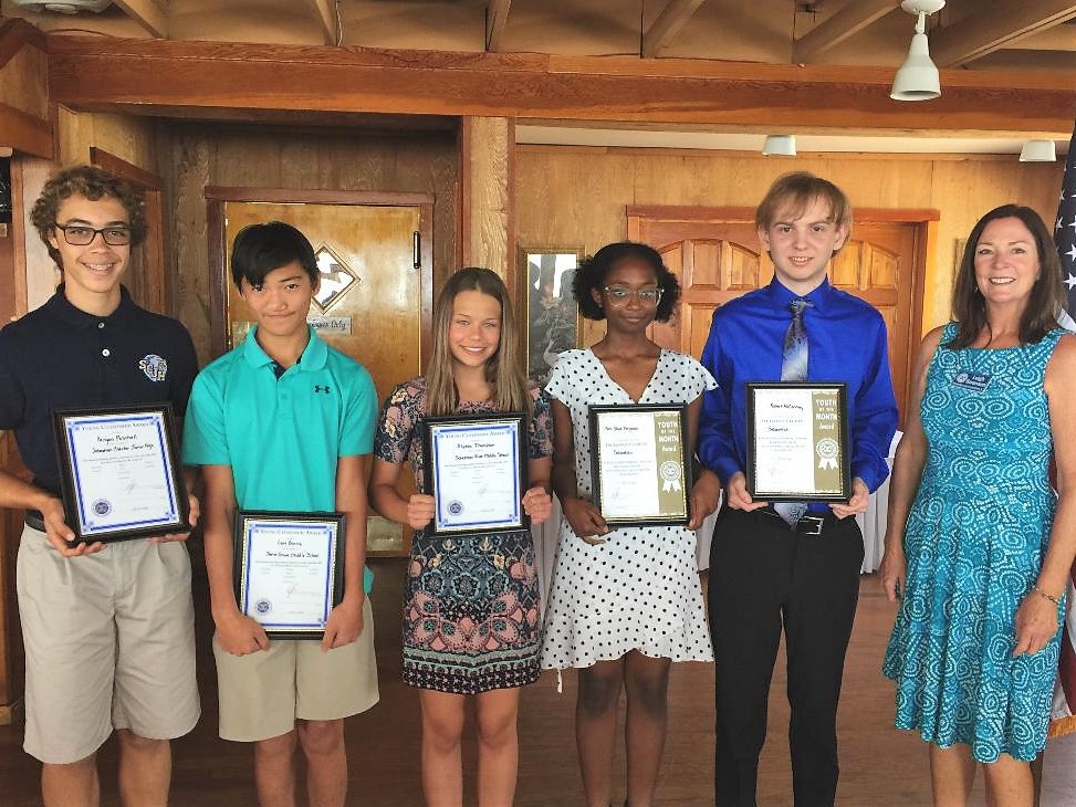 Exchange Sebastian, blue water open, students of the month,