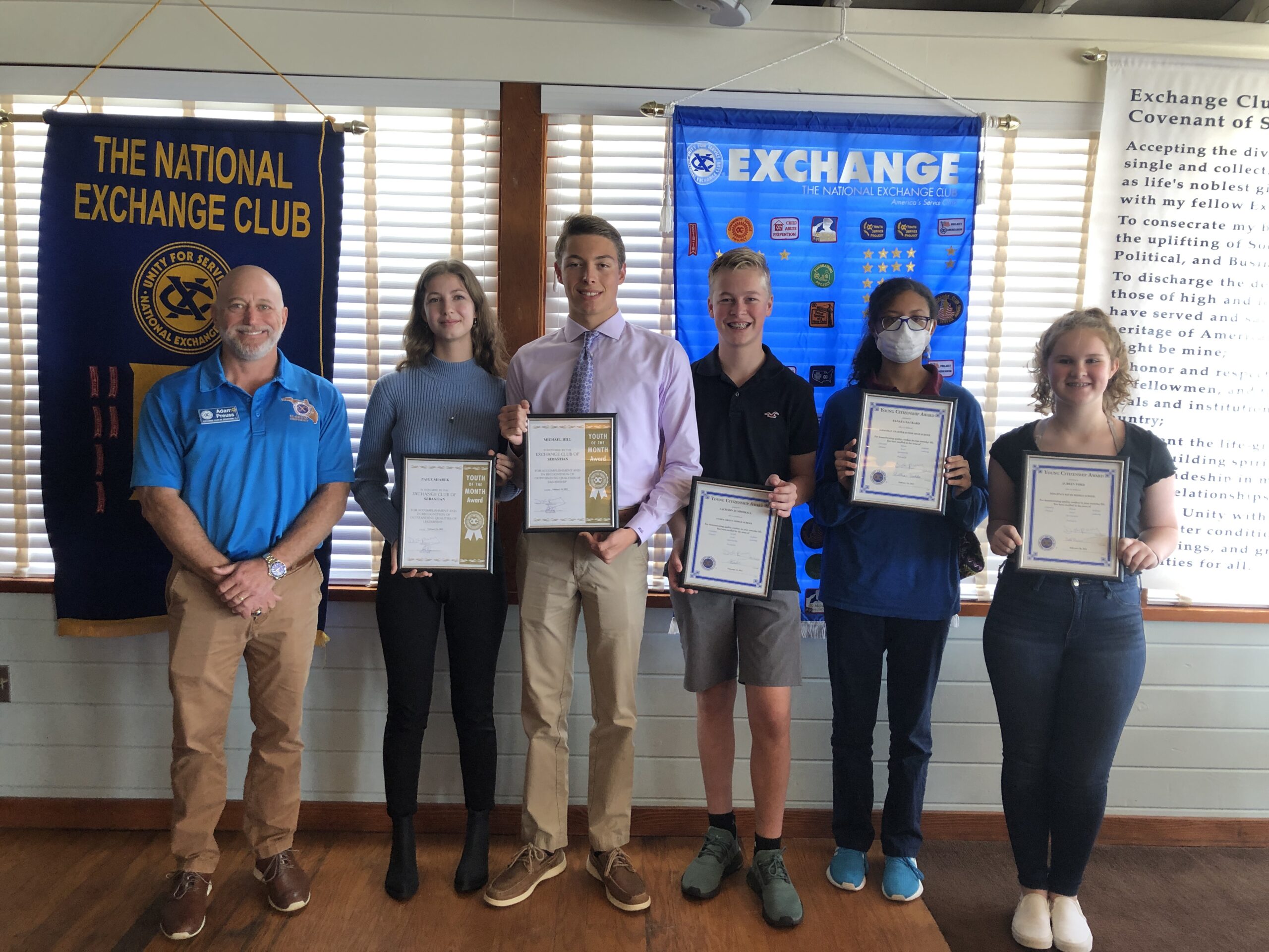 students honored by Sebastian Exchange Club